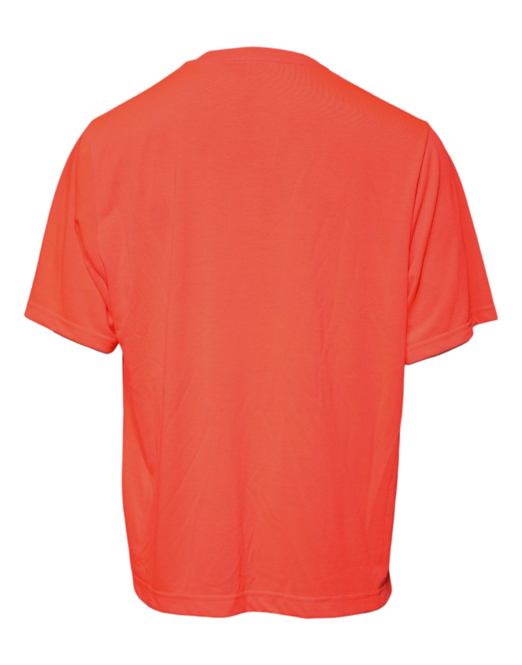 T-shirt en polyester avec logo orange de Dolce & Gabbana, col rond, style décontracté.