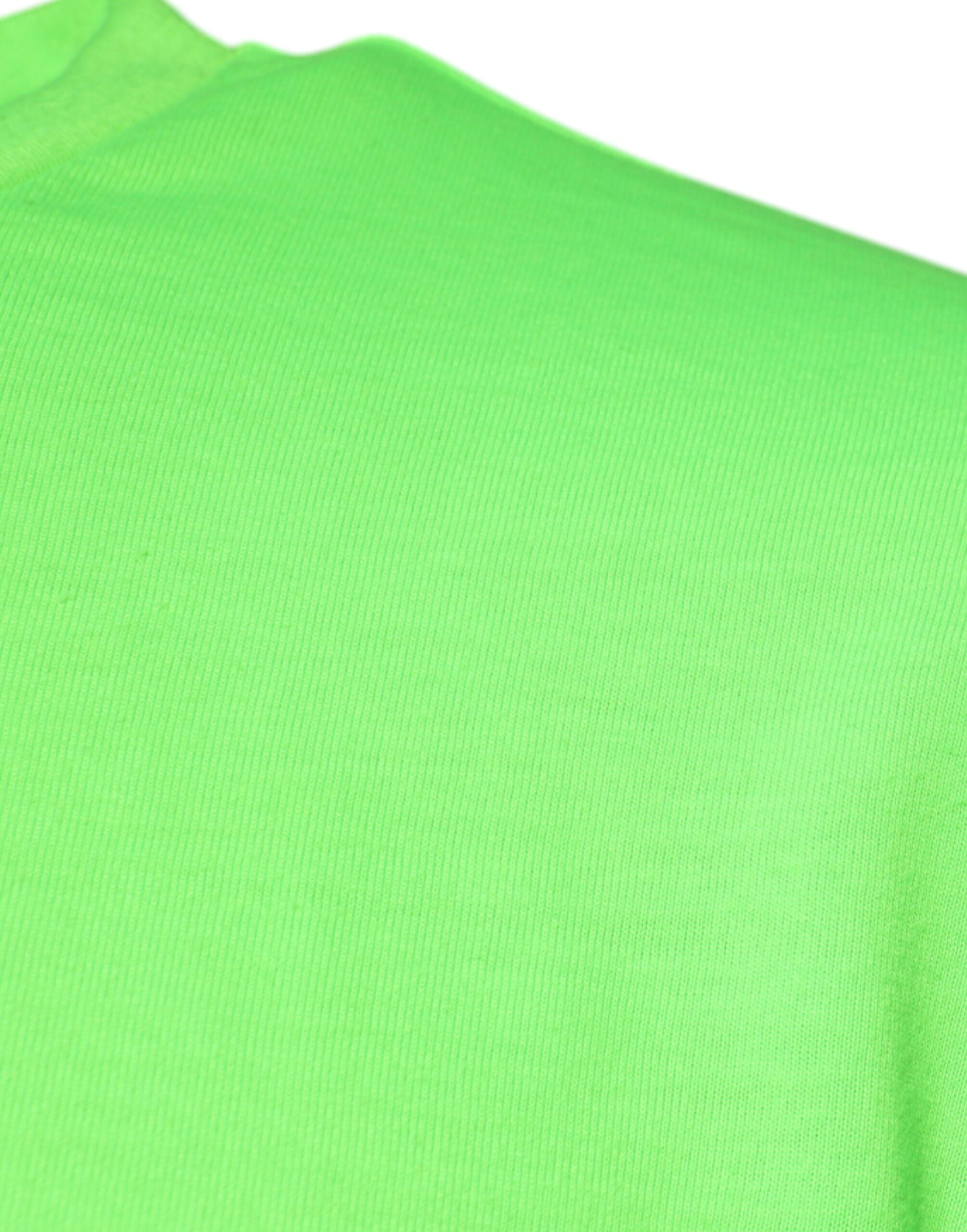 T-shirt en polyester vert avec logo Dolce & Gabbana à col rond, style décontracté et moderne.