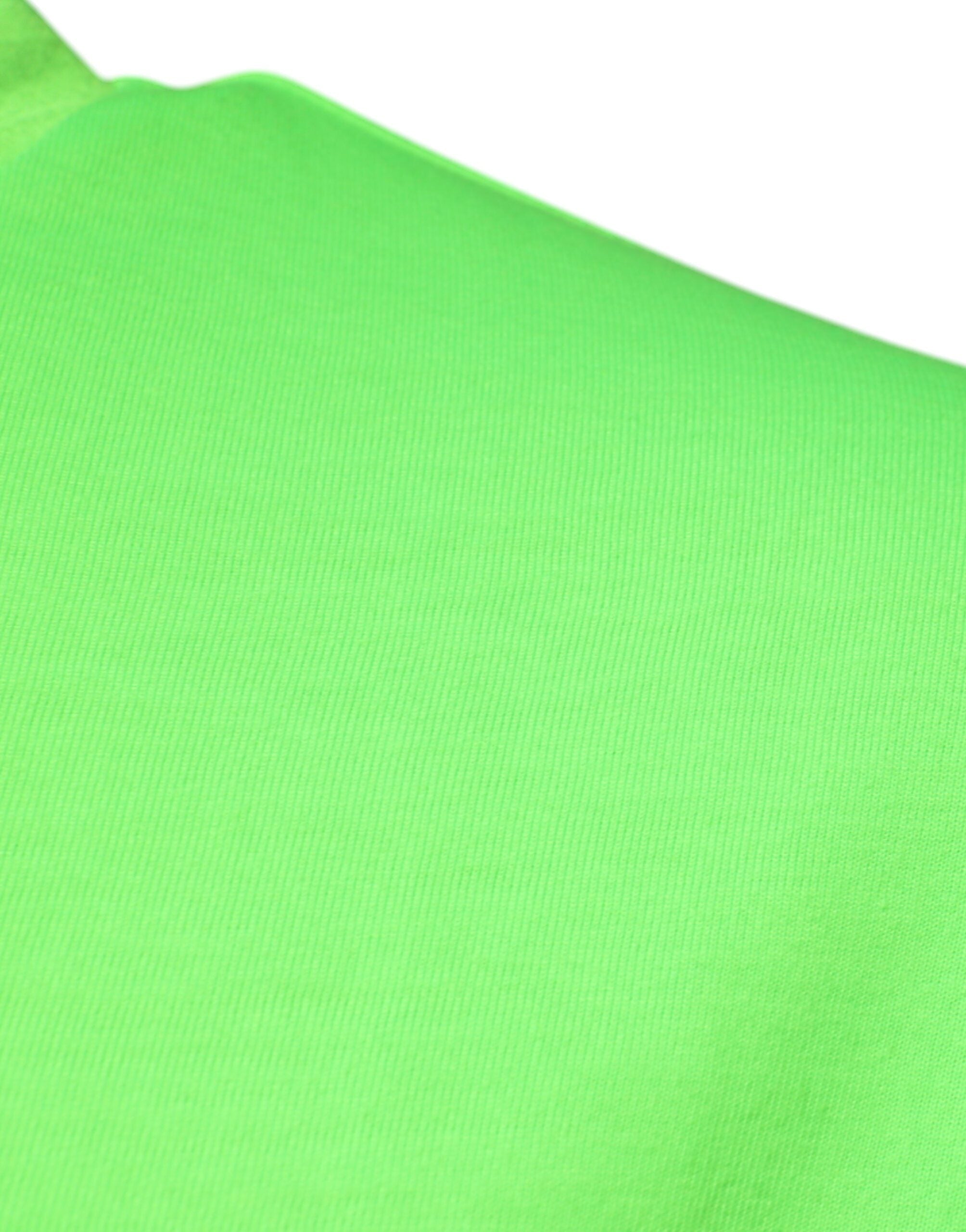 T-shirt en polyester vert avec logo Dolce & Gabbana à col rond, style décontracté et moderne.