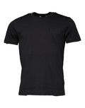 T-shirt noir en coton à col rond à manches courtes de Dolce & Gabbana, élégant et confortable.