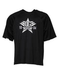 T-shirt en coton noir de Dolce & Gabbana avec logo imprimé, col rond, style décontracté et moderne.