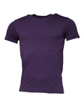 T-shirt à col rond en coton violet de Dolce & Gabbana, manches courtes, design élégant et classique.