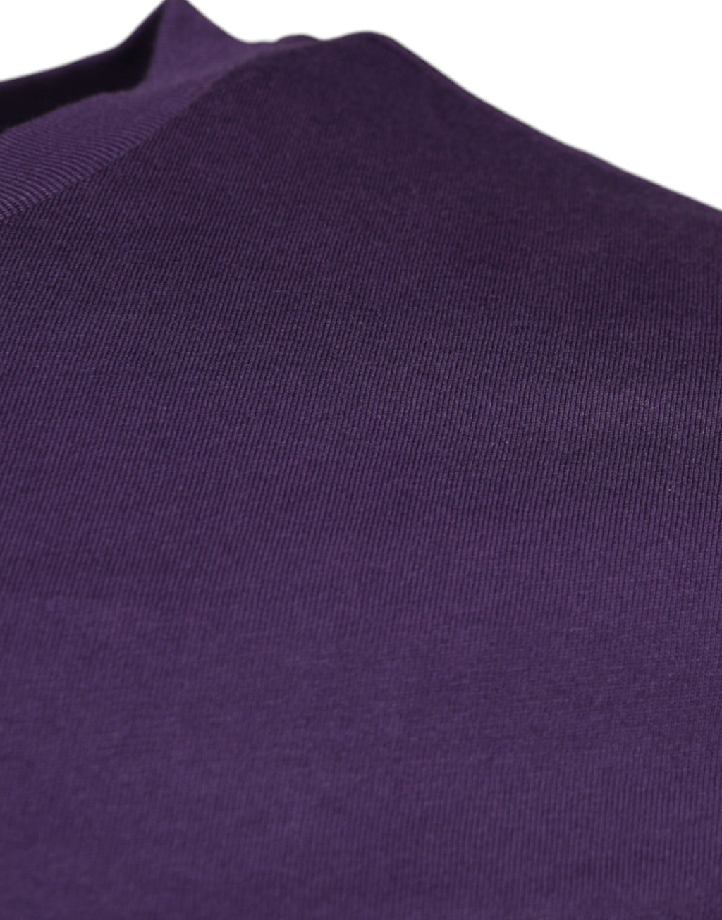 T-shirt en coton violet Dolce & Gabbana à col rond et manches courtes, vue de face.