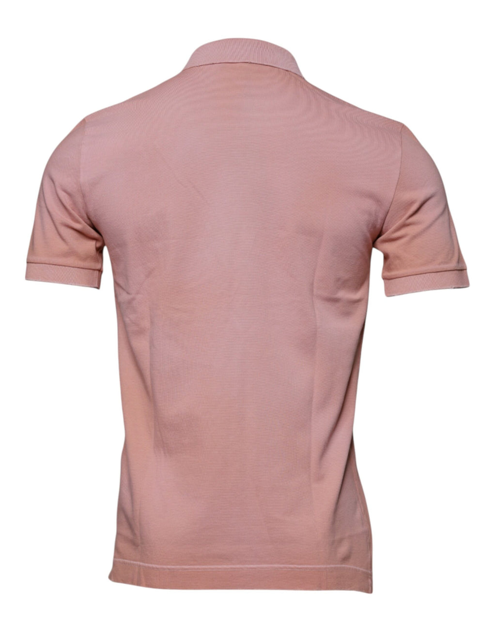 T-shirt polo à manches courtes rose Dolce & Gabbana avec col et motif couronne, en coton élégante et tendance.