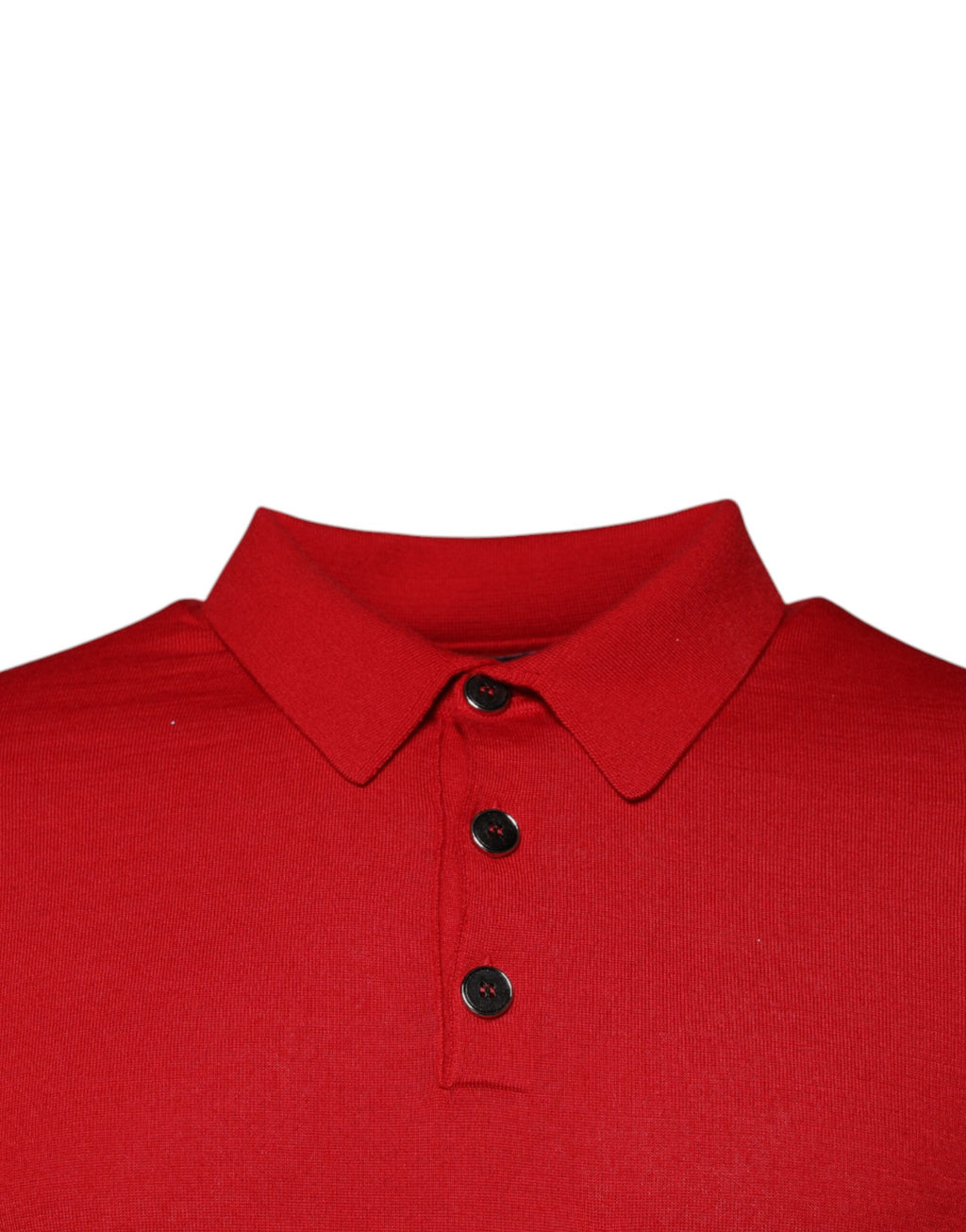 Pull en cachemire rouge Dolce & Gabbana avec col, vue de face, doux et élégant, idéal pour un style chic.