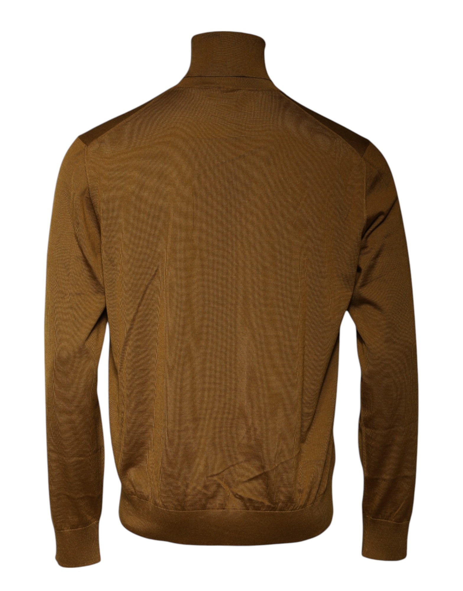 Pull-over en cachemire marron Dolce & Gabbana à col roulé, doux et élégant, parfait pour l'automne et l'hiver.
