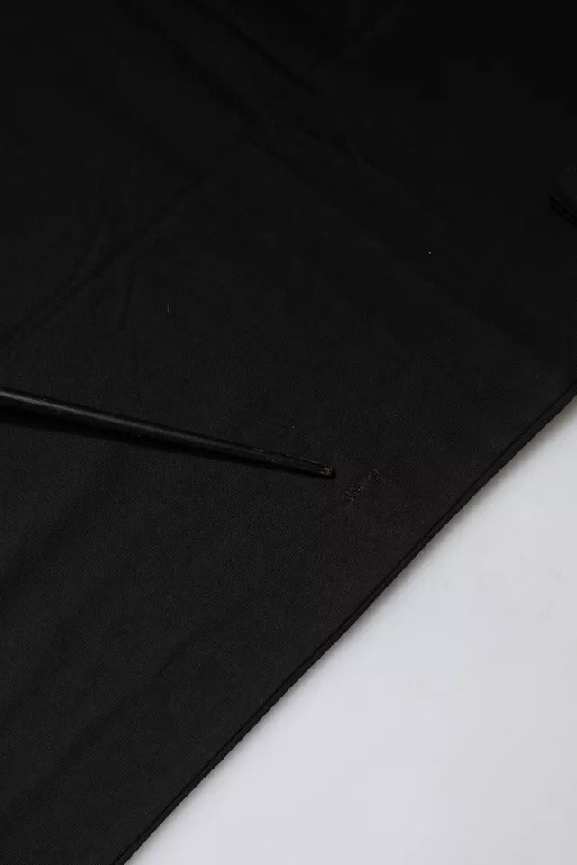 T-shirt à manches courtes en coton noir avec logo imprimé Dolce & Gabbana, style décontracté et moderne.