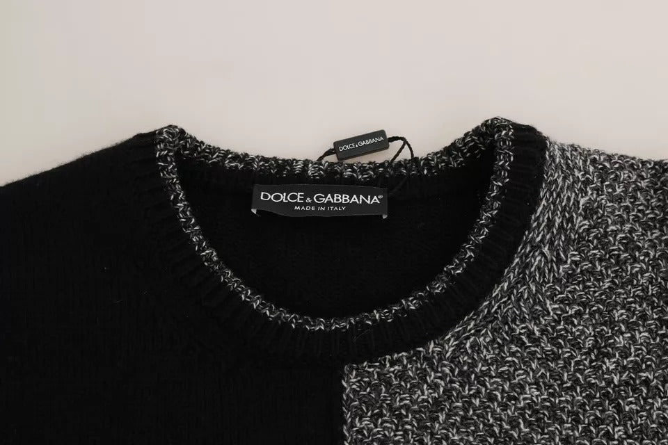 Pull Dolce & Gabbana multicolore KING Knight Monkey en cachemire et laine, détail tricoté avec motif de singe coloré.