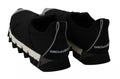 Chaussures sneakers noires Dolce & Gabbana Shark en néoprène extensible, style sportif et moderne.