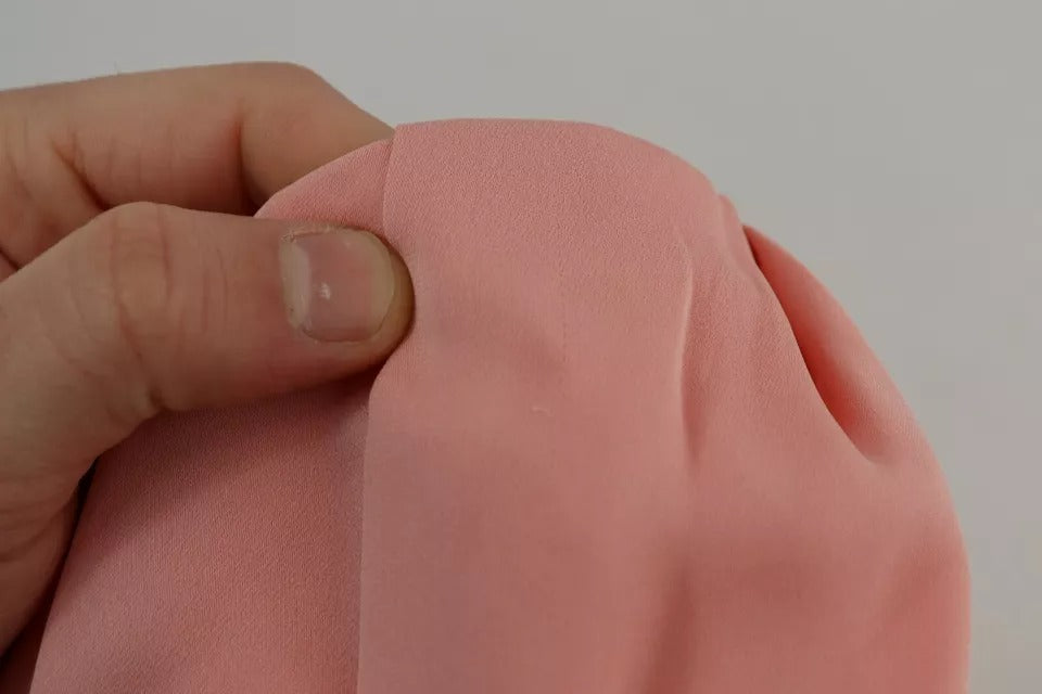 Robe midi bustier en soie rose de Dolce & Gabbana, coupe ajustée et élégante sans bretelles, pour femme.