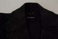 Manteau trench noir Dolce & Gabbana en laine à carreaux, élégant et chaud, pour femme ou homme.