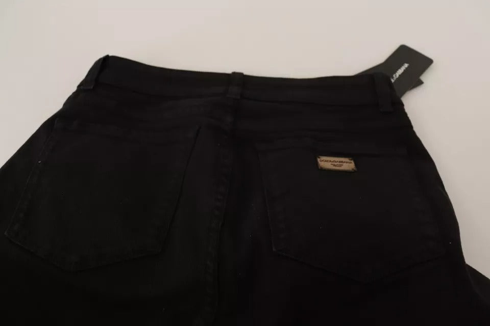 Jeans skinny en coton stretch noir de Dolce & Gabbana, coupe ajustée, détails classiques et finition soignée visible sur l’image.