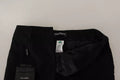 Pantalons en laine à rayures noires et blanches de Dolce & Gabbana, coupe tapered, pour homme ou femme.