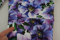 Pantalons en coton violet à motif floral Dolce & Gabbana, coupe tapered et élégante, pour un style sophistiqué.