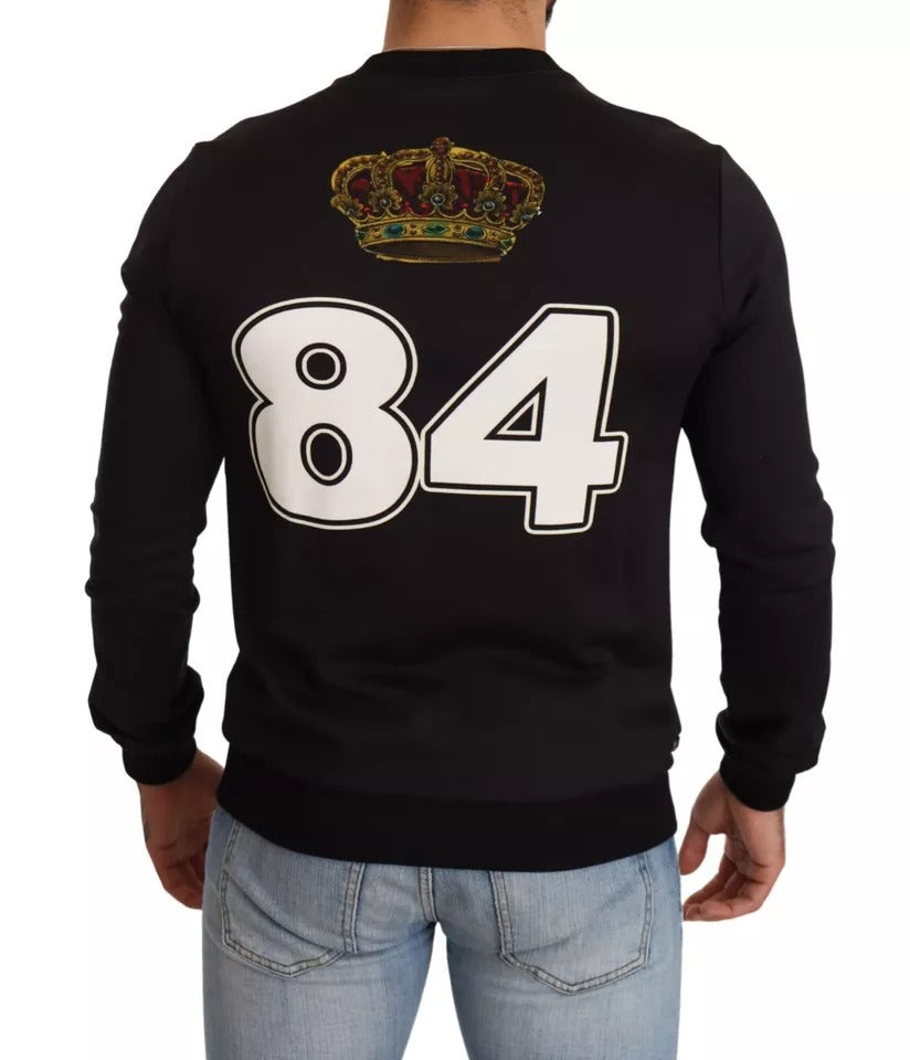 Sweat à capuche noir Dolce & Gabbana avec imprimé Cupidon, design élégant et décontracté, tissu confortable et moderne.