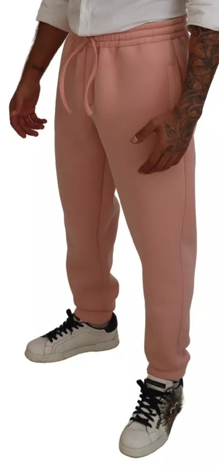 Pantalons de jogging en polyester rose Dolce & Gabbana pour homme, confortables et élégants, décontractés et modernes.