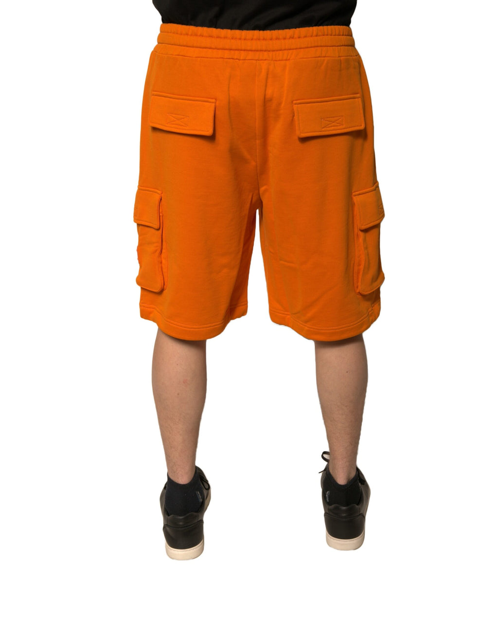 Shorts cargo décontractés pour homme en coton orange Dolce & Gabbana, style casual et confortable.