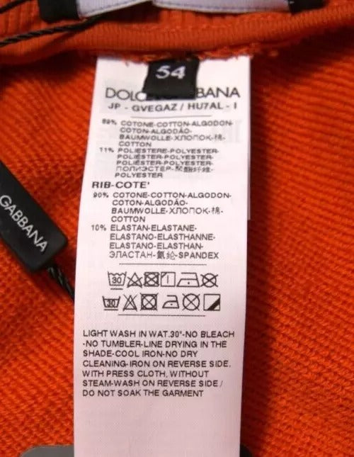 Shorts bermuda pour homme en coton mélangé orange de Dolce & Gabbana, style décontracté et élégant.