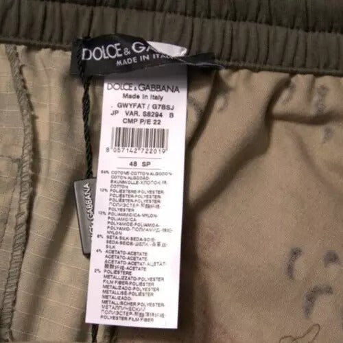 Pantalon jogging Dolce & Gabbana en coton à patchs multicolores, style décontracté et confortable.