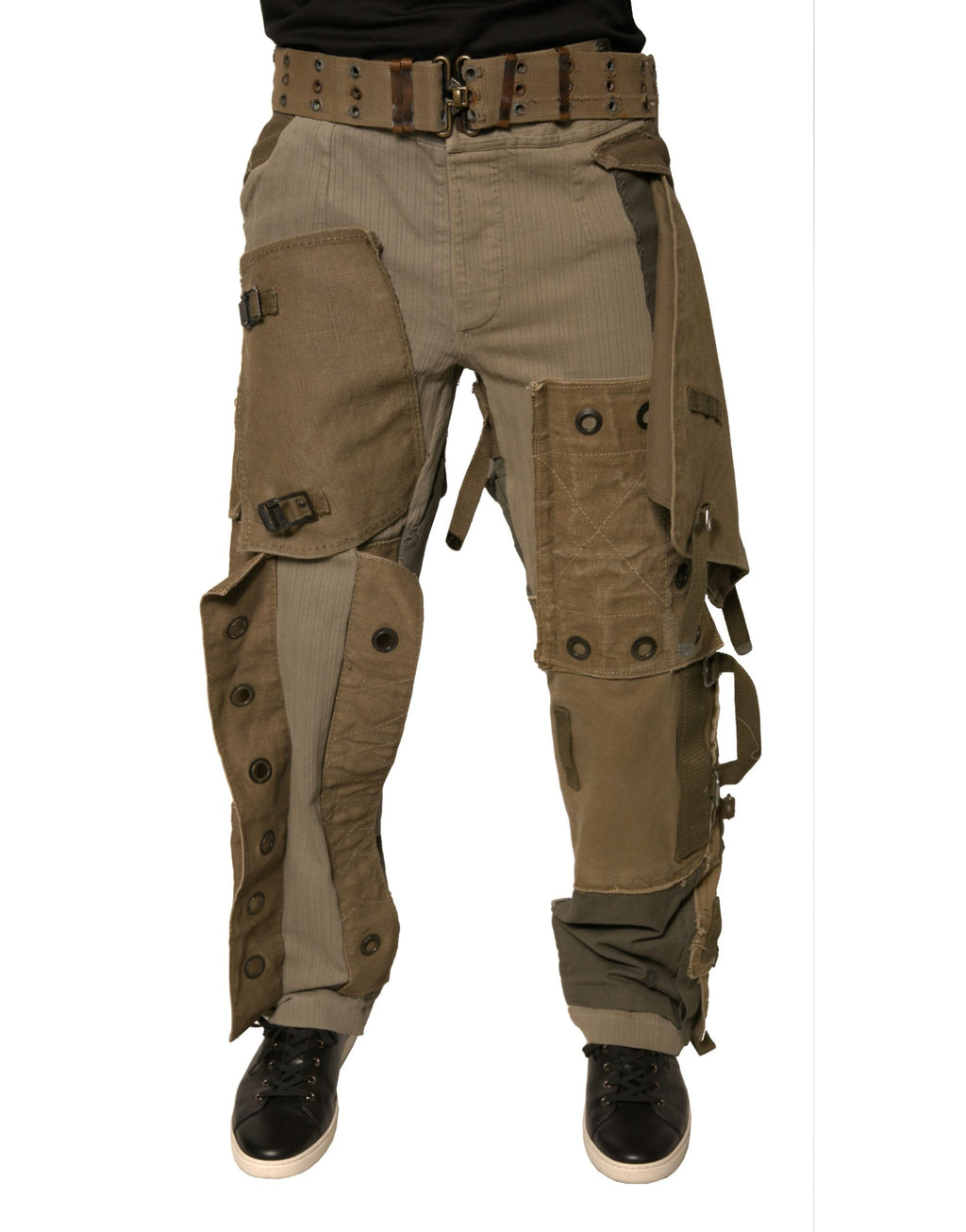 Pantalons cargo multicolores Dolce & Gabbana en tissu reconstitué, mode urbaine et style contemporain.