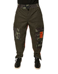 Pantalons cargo de jogging Dolce & Gabbana camouflage multicolore, pantalon décontracté avec poches et style urbain.