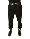 Pantalon jogger en laine camouflage noire Dolce & Gabbana, coupe décontractée et style tendance.