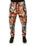 Pantalons cargo jogger Dolce & Gabbana multicolores avec motif camouflage, style décontracté et détails modernes.