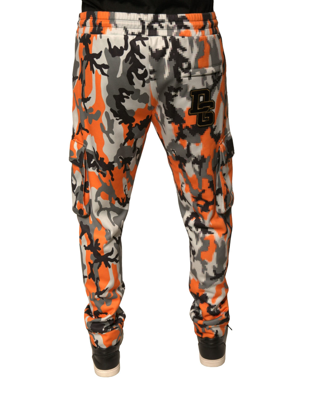 Pantalon cargo jogger Dolce & Gabbana camouflage multicolore avec poches et taille élastique, style décontracté.