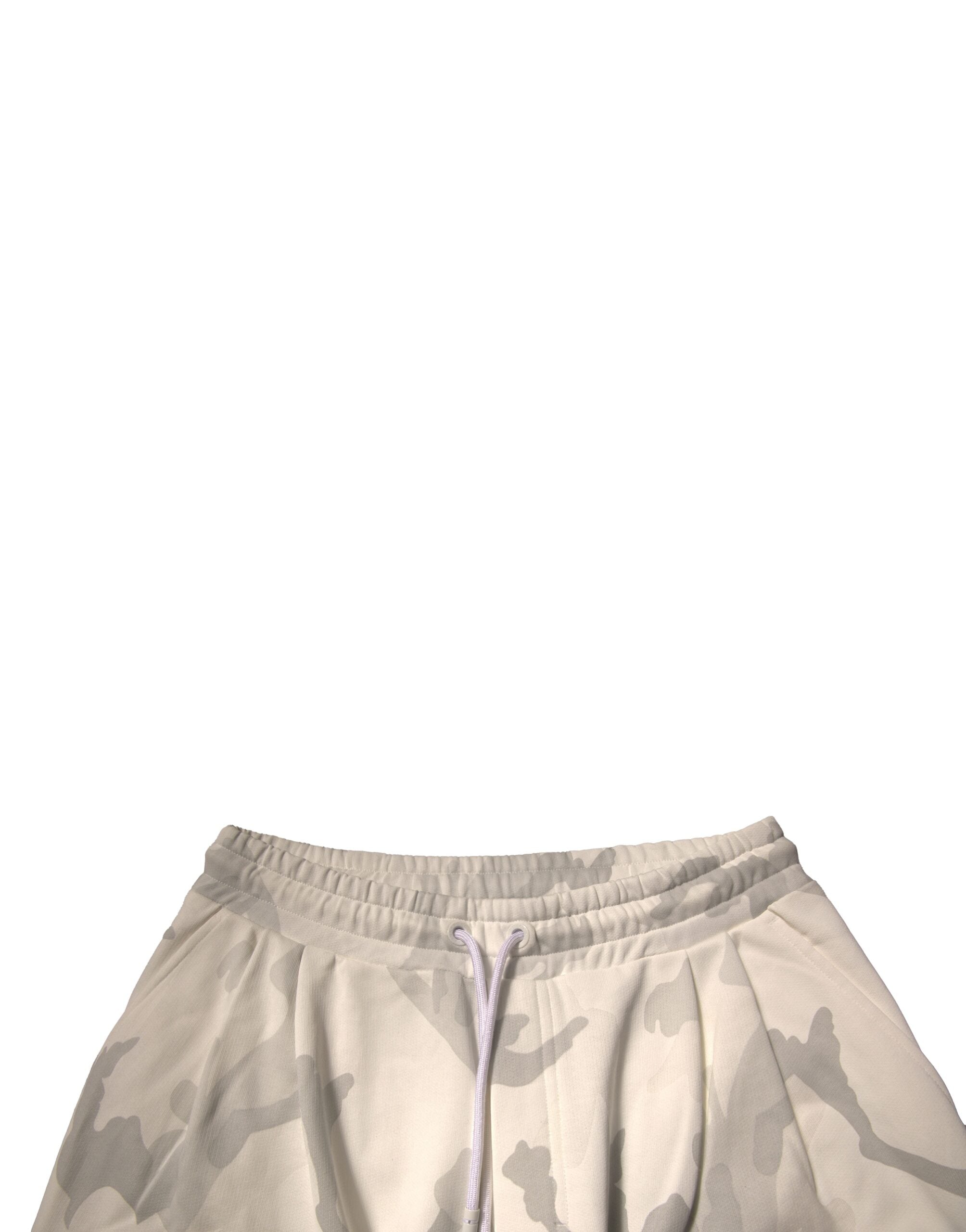 Pantalons cargo jogger blancs en camouflage de Dolce & Gabbana, mode décontractée avec poches pratiques et style urbain.