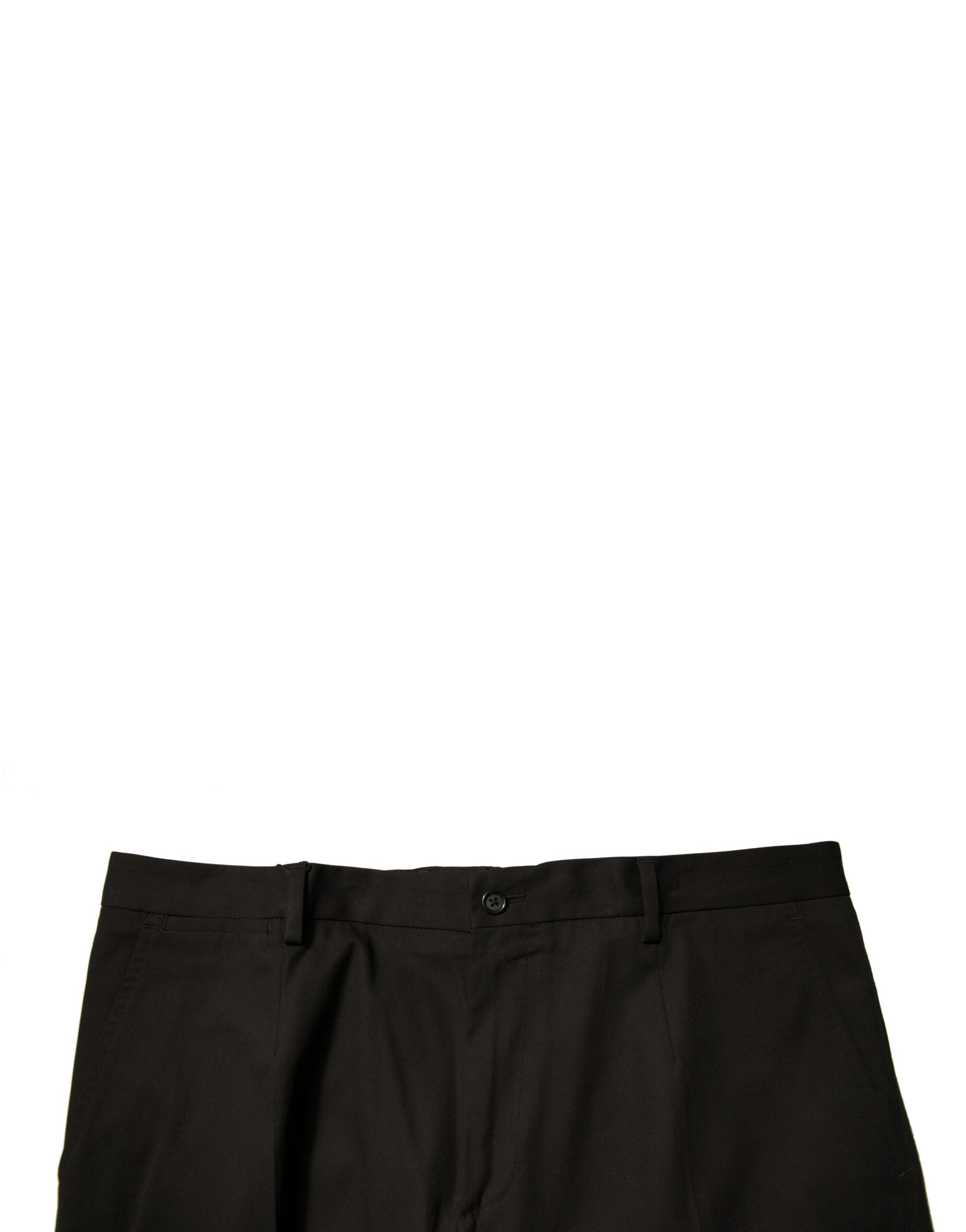 Pantalons cargo décontractés pour homme en coton noir de Dolce & Gabbana, style casual et confortable.
