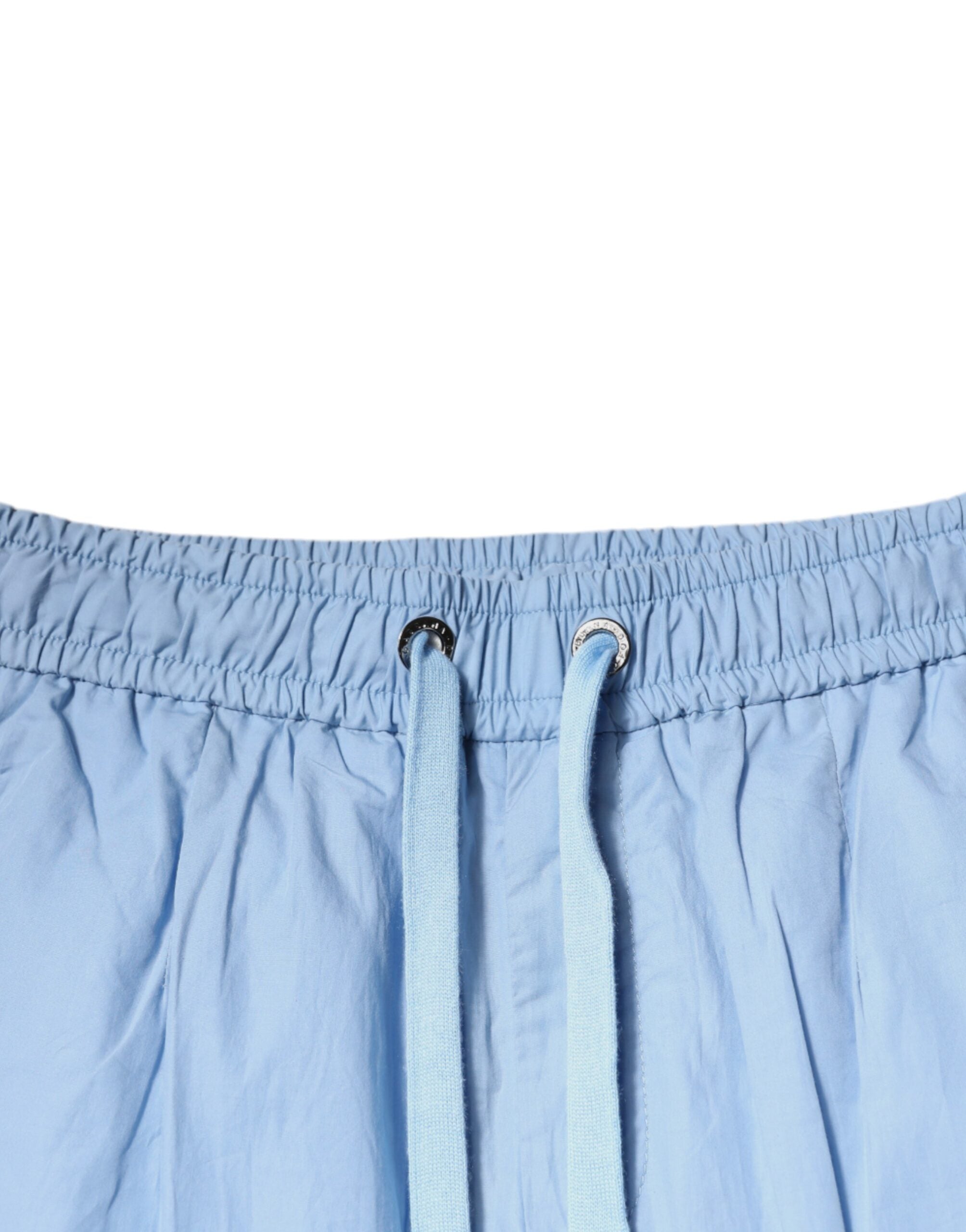 Pantalon de jogging Dolce & Gabbana en coton bleu, style décontracté et confort, vue de face avec détails visibles