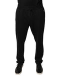 Pantalon skinny en viscose à rayures noires de Dolce & Gabbana, vêtement élégant pour femme.
