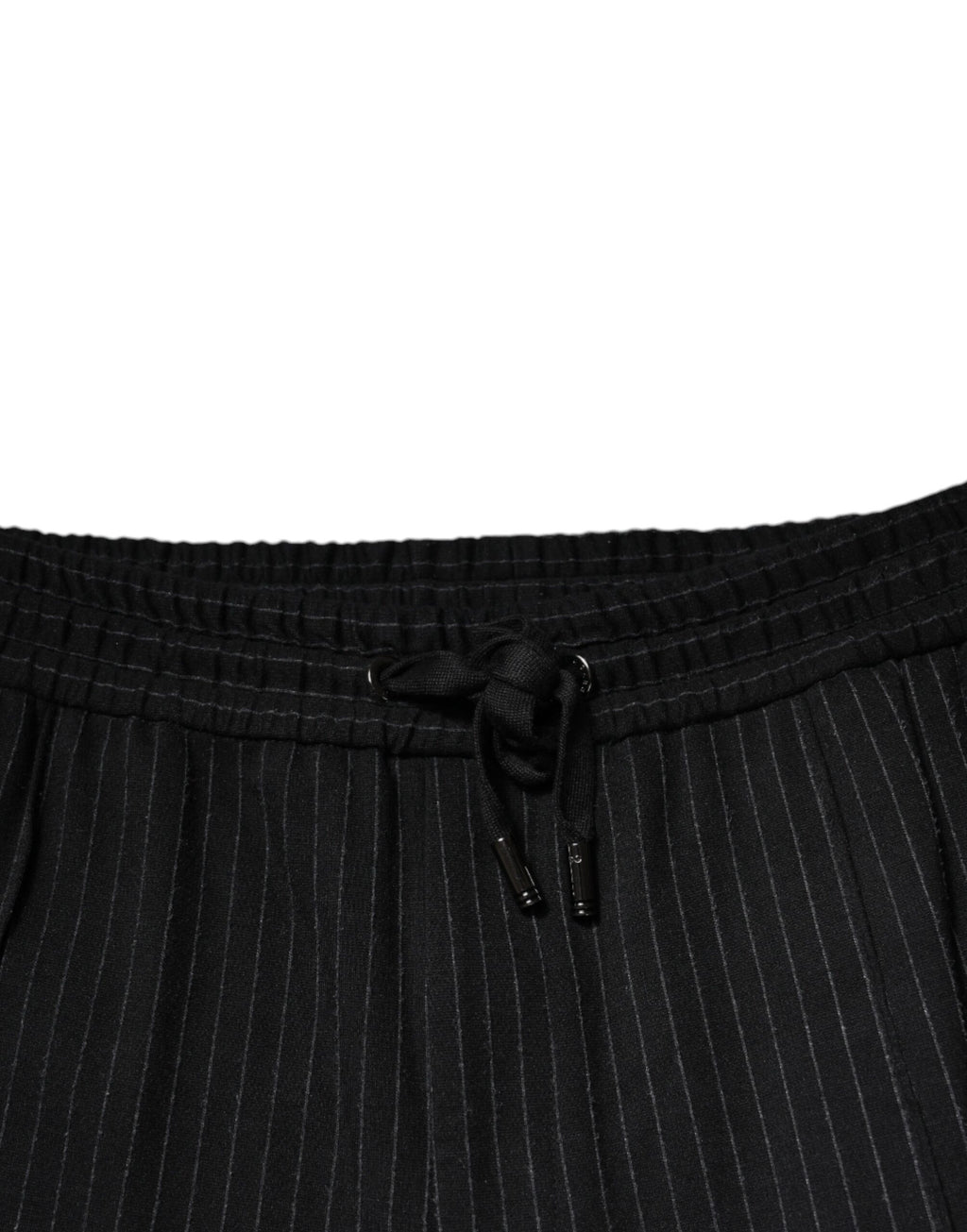 Pantalon skinny noir à rayures en viscose de Dolce & Gabbana, style élégant et ajusté pour femmes.