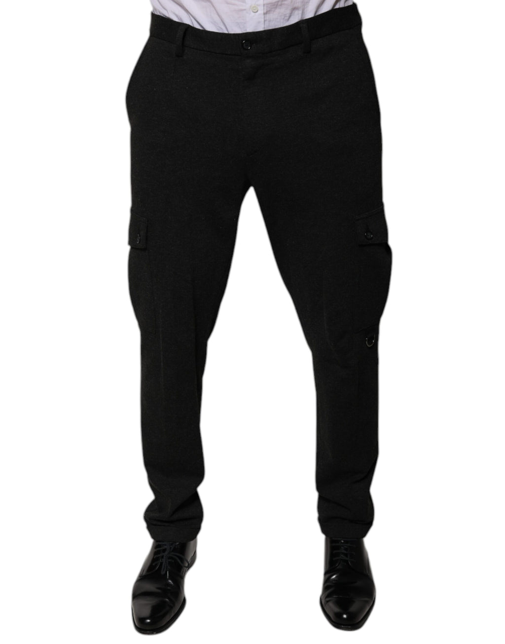 Pantalons cargo décontractés pour homme de couleur noire en viscose de Dolce & Gabbana, style casual et tendance.