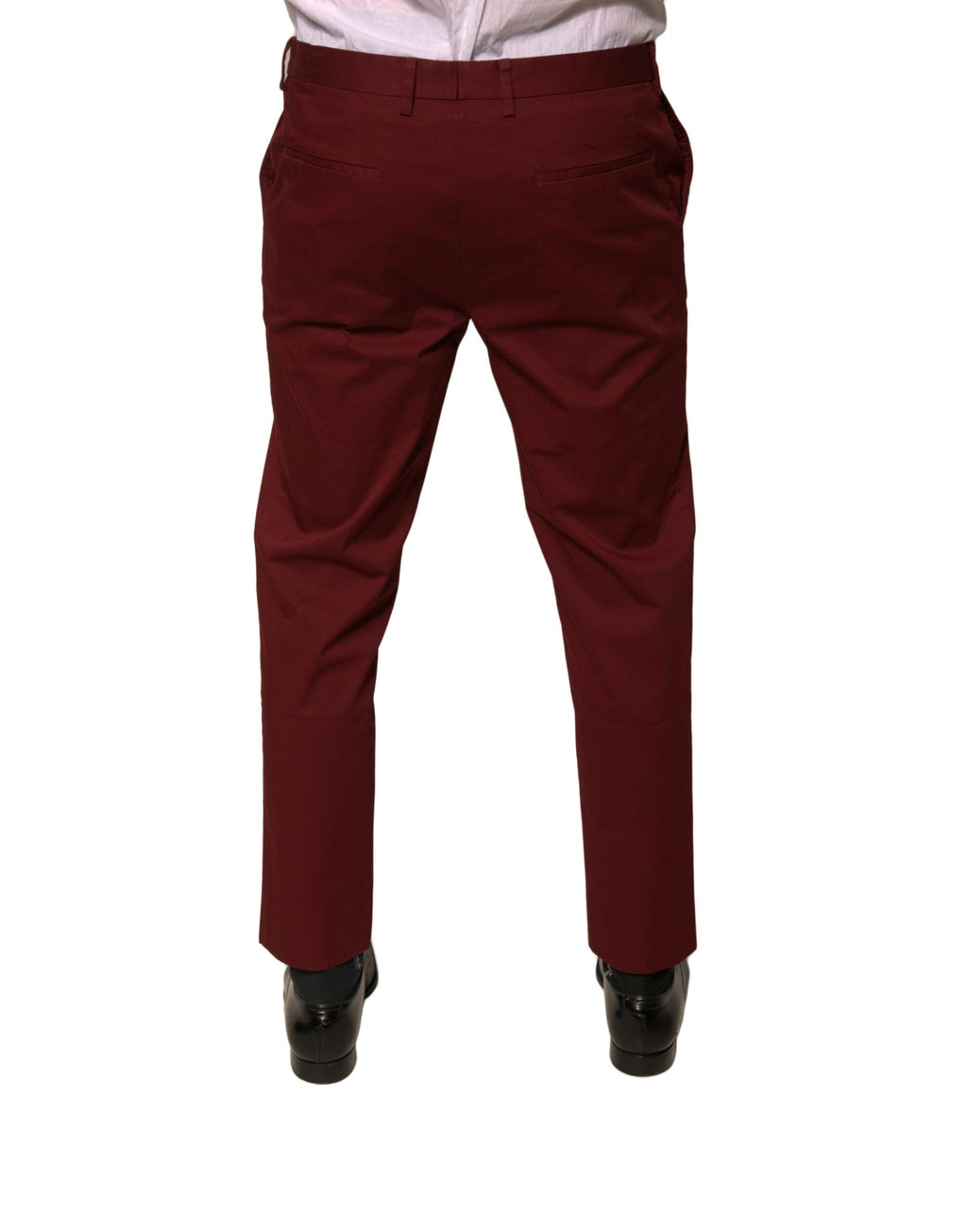 Pantalon habillé slim en coton marron pour homme de Dolce & Gabbana, style élégant et moderne.
