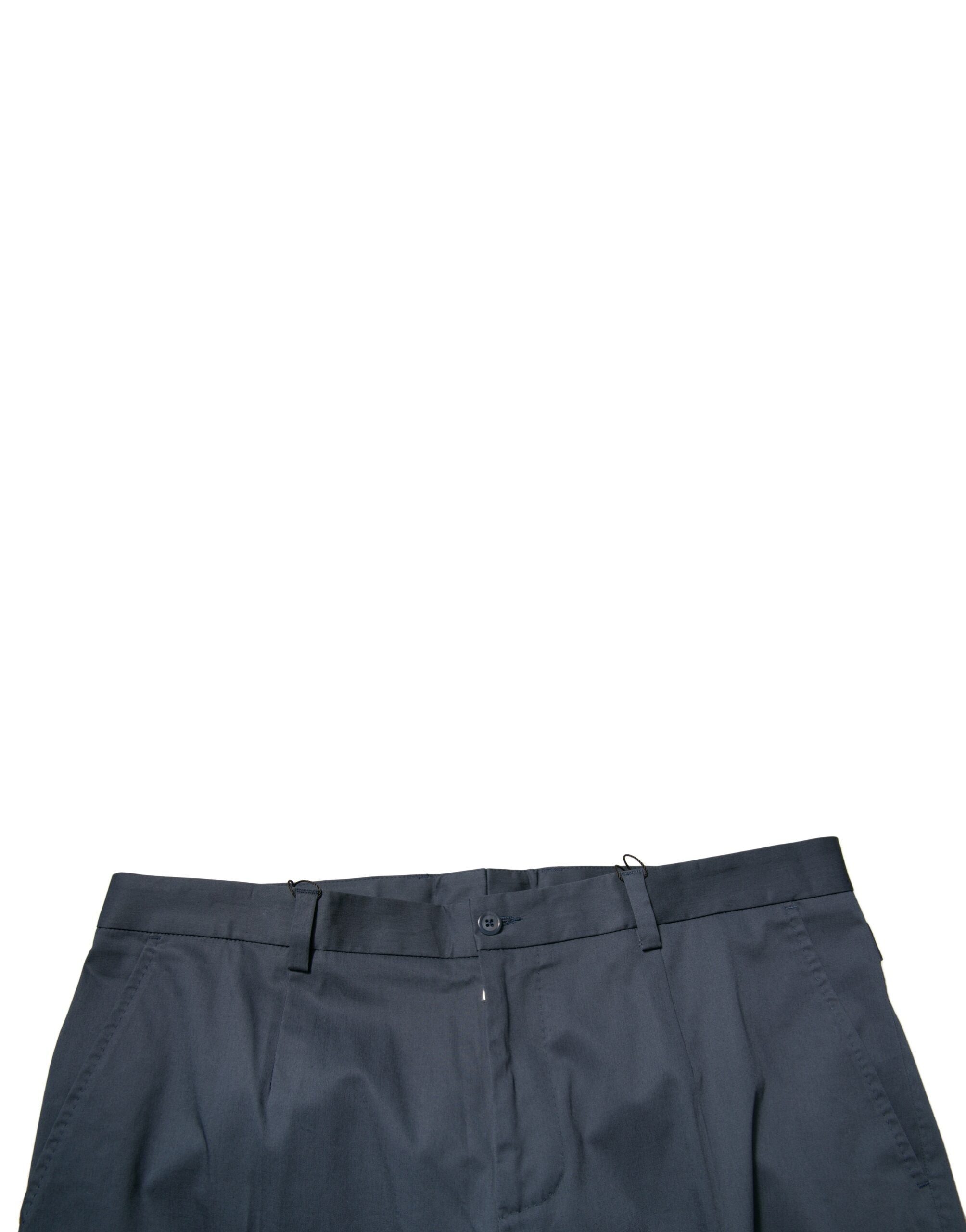 Pantalon homme Dolce & Gabbana en coton stretch bleu foncé, coupe skinny, pantalon élégant pour homme.