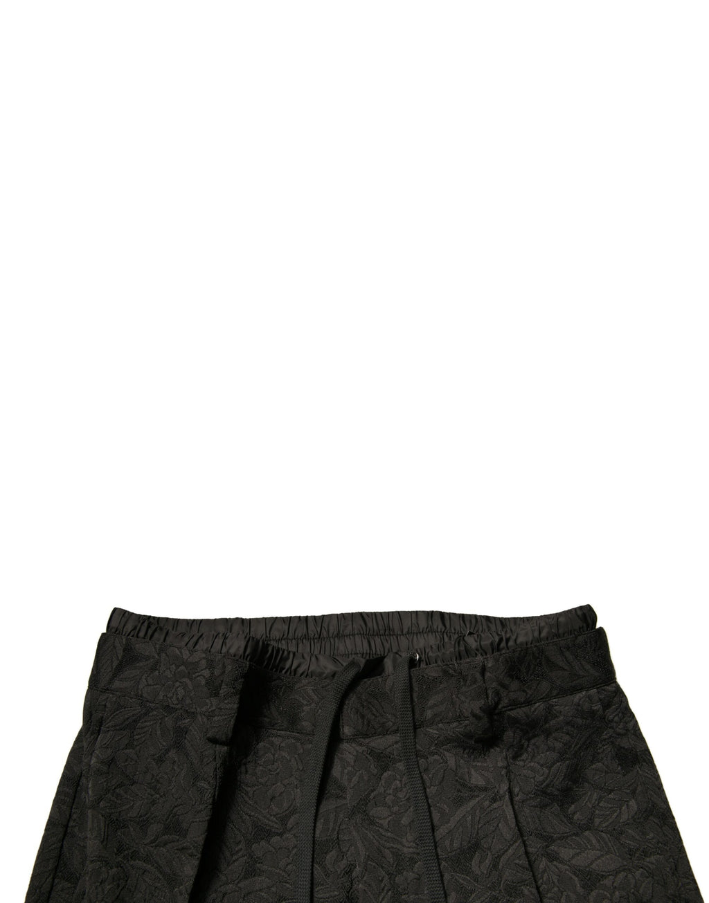 Pantalon homme Dolce & Gabbana en polyester noir à brocart, coupe skinny, élégant et sophistiqué.