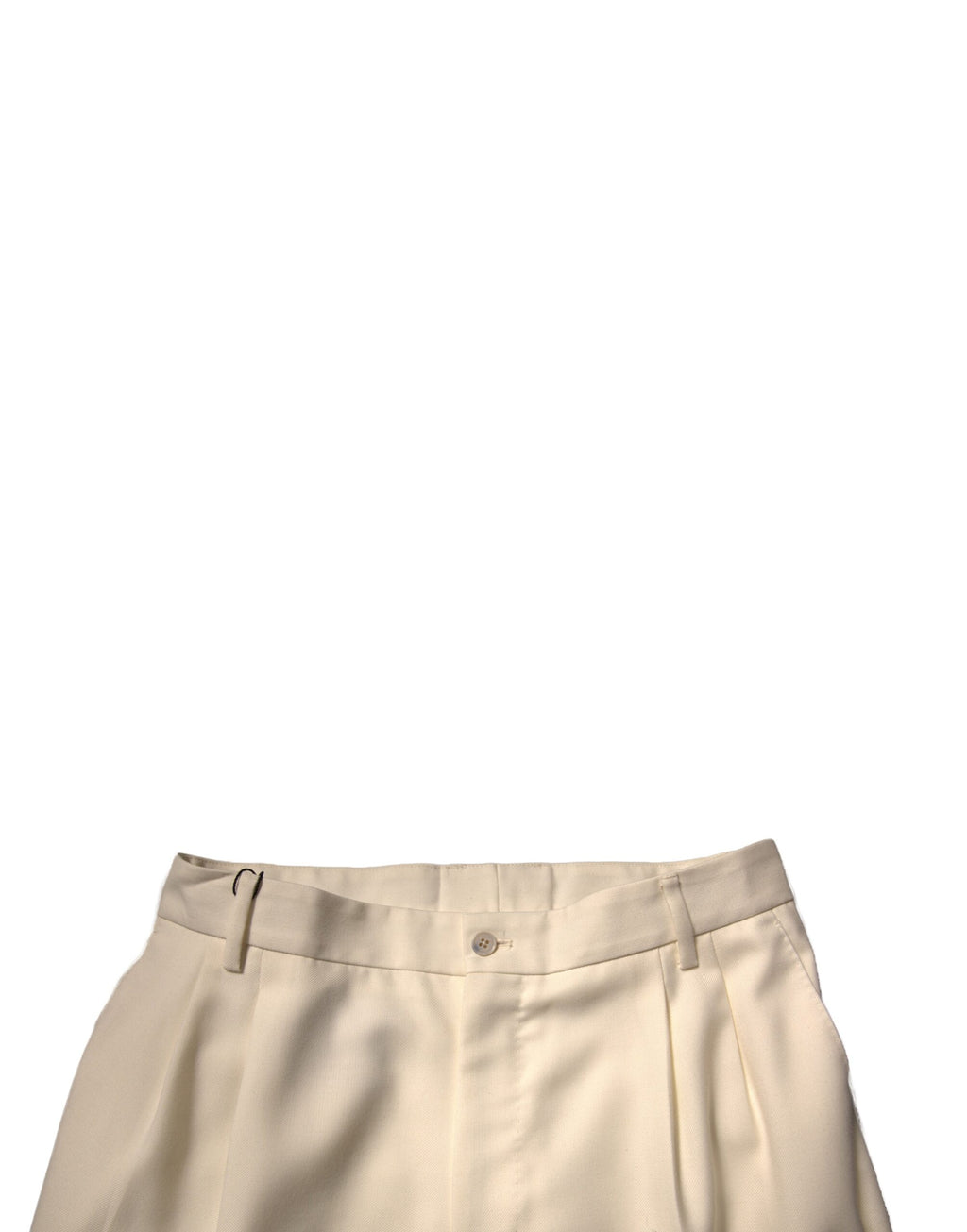 Pantalon droit blanc Dolce & Gabbana pour femme, élégant et classique, en tissu léger, visible sur un fond neutre.