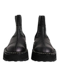 Chaussures Chelsea noires en cuir de Dolce & Gabbana, chaussures à enfiler élégantes pour homme.