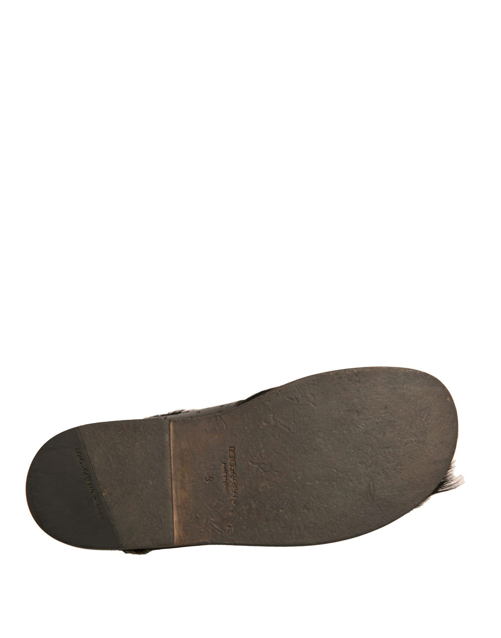 Sandales plates en cuir vert Gazelle de Dolce & Gabbana, chaussures élégantes avec détails en cuir pour femmes.