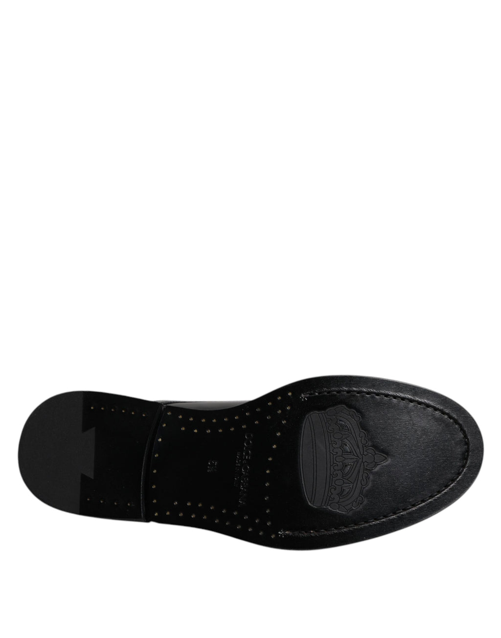 Chaussures de ville Derby en cuir verni noir Dolce & Gabbana, lacets, style formel et élégant pour homme.