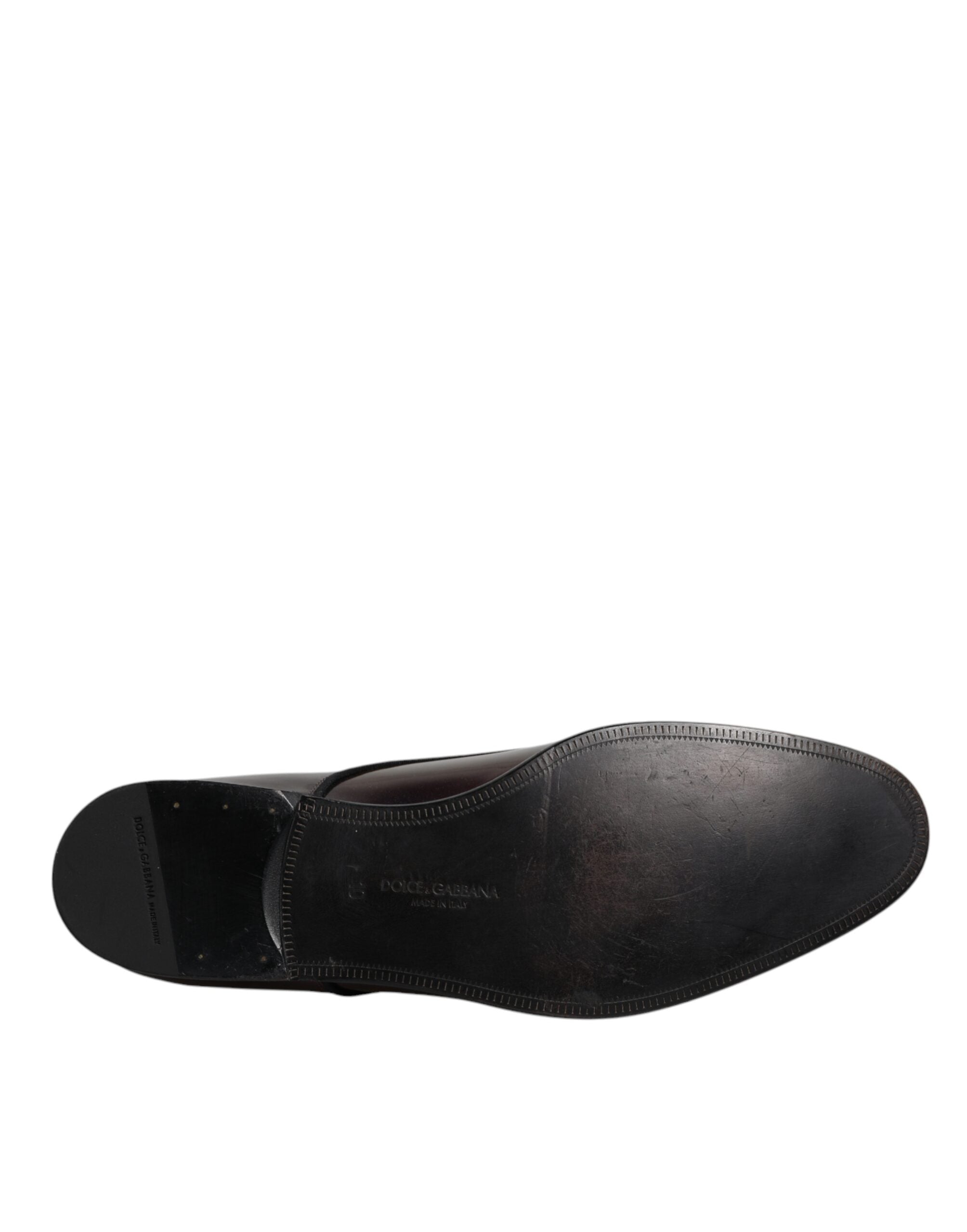 Chaussures derby pour homme Dolce & Gabbana en cuir patent multicolore avec motif paon, élégantes et sophistiquées.