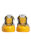 Chaussures sneakers basses en cuir multicolore Dolce & Gabbana DNA, avec design coloré et détails modernes.
