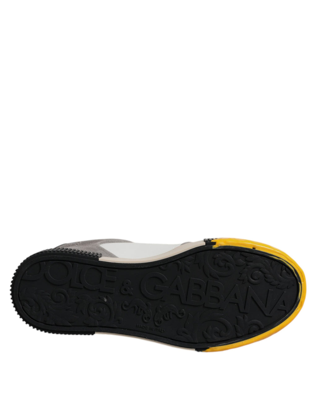 Chaussures sneakers basses Dolce & Gabbana en cuir multicolore avec motif DNA, style élégant et moderne.