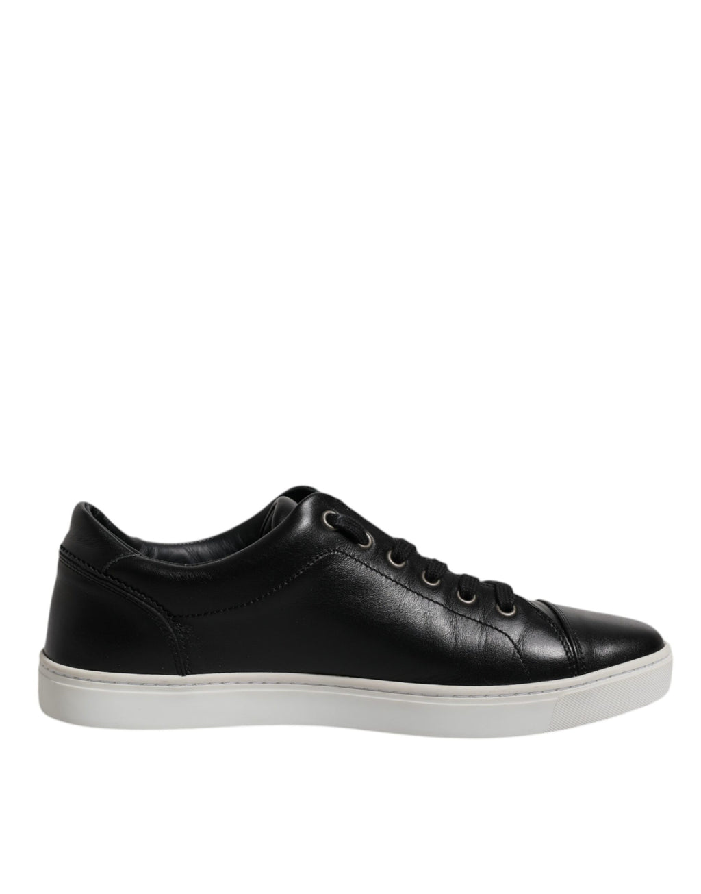 Chaussures sneakers pour homme Dolce & Gabbana en cuir nappa noir London, design élégant et moderne.