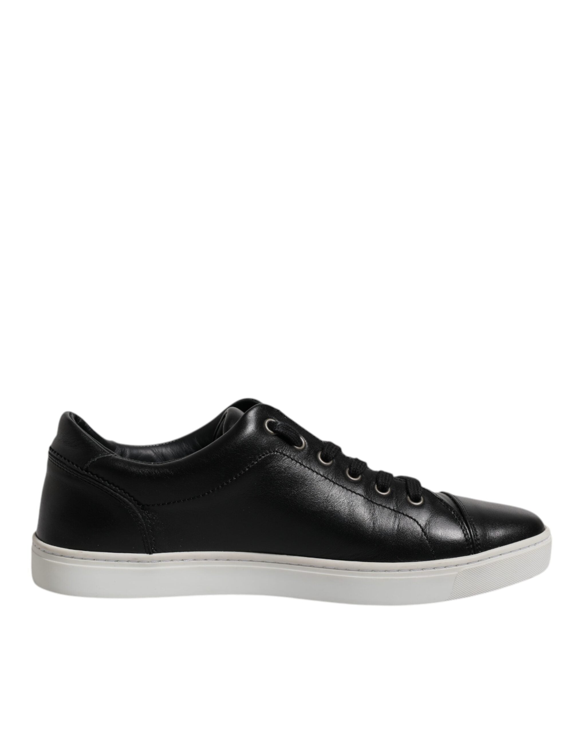 Chaussures sneakers pour homme Dolce & Gabbana en cuir nappa noir London, design élégant et moderne.