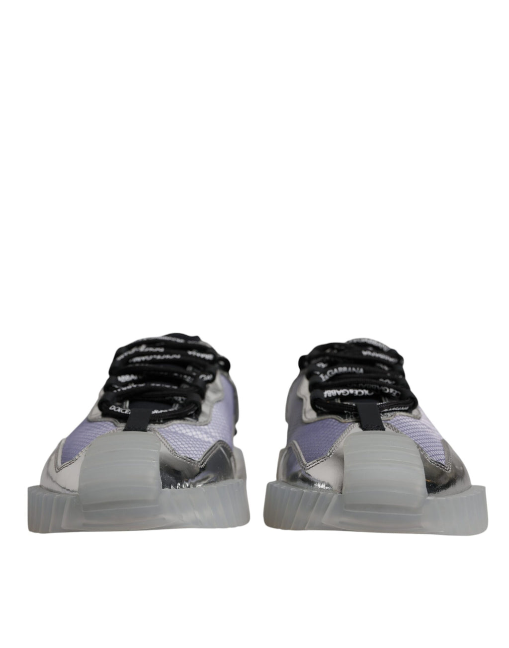 Chaussures Nike low top en nylon noir et argent, baskets Dolce & Gabbana, style décontracté et moderne.