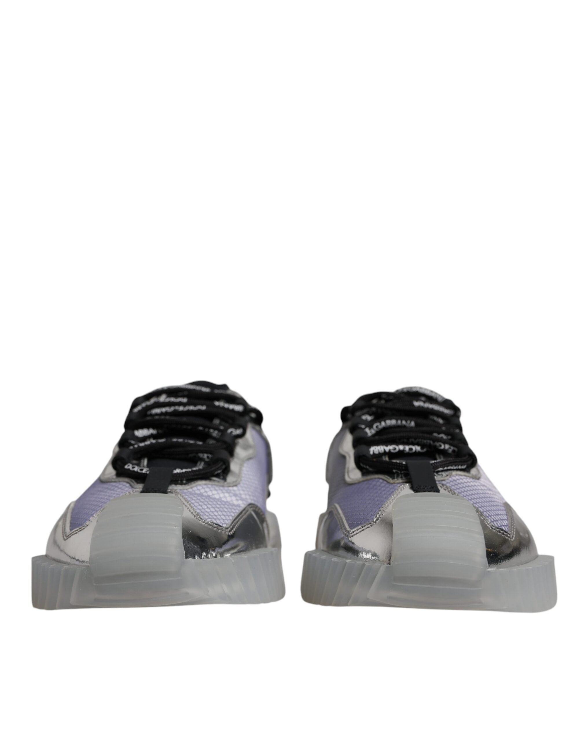 Chaussures Nike low top en nylon noir et argent, baskets Dolce & Gabbana, style décontracté et moderne.