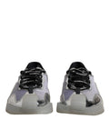 Chaussures basses en nylon noir et argent de Dolce & Gabbana NS1, sneakers élégants pour homme.