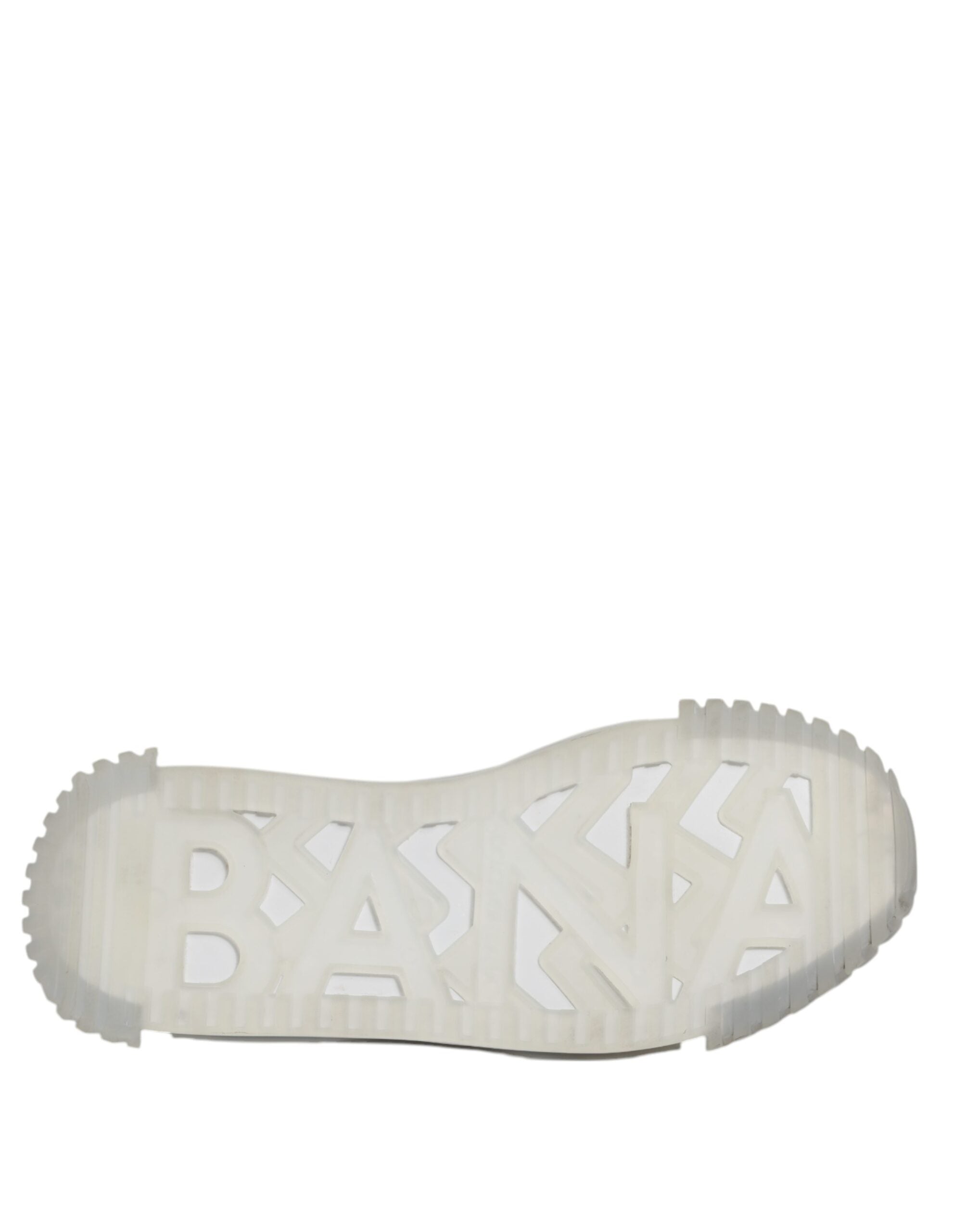 Chaussures basses en nylon noir et argent Dolce & Gabbana NS1, sneakers à la mode, visibles en détail.